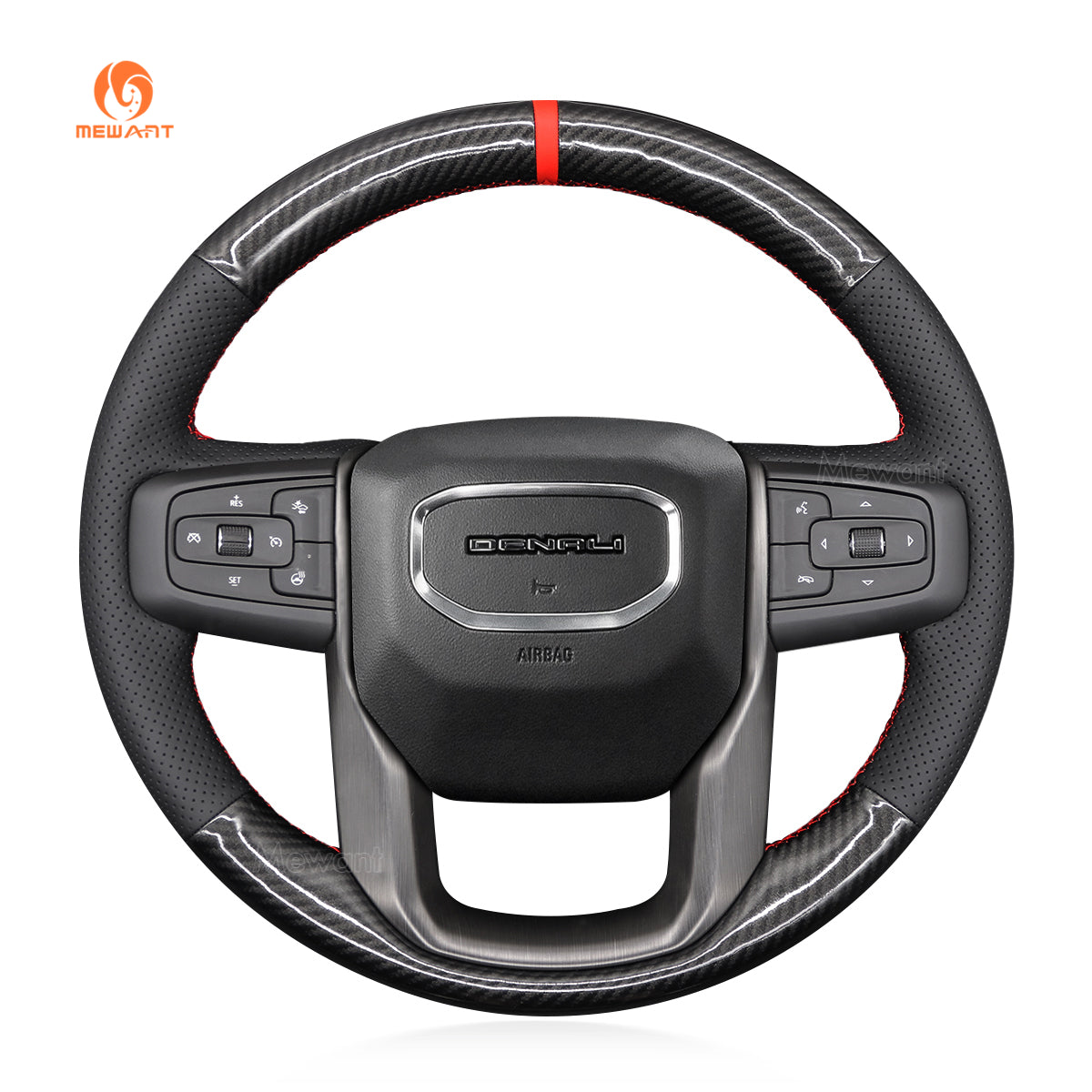 MEWANT Funda para volante de coche cosida a mano para GMC Sierra 1500 –  Mewant steering wheel cover
