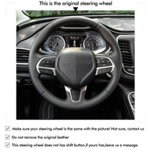 Load image into Gallery viewer, MEWANT Black Leather Suede Car Steering Wheel Cover for Chrysler 300 Pacifica 2018 - 2023 - Alcantara, Leather, Carbon Fiber, Easy Install, Non - Slip, Best Steering Wheel Cover