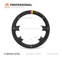 Afbeelding in Gallery-weergave laden, MEWANT Black Leather Suede Car Steering Wheel Cover for Ssangyong Rexton /Rexton W /Rodius - Alcantara, Leather, Carbon Fiber, Easy Install, Non - Slip, Best Steering Wheel Cover