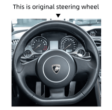 Load image into Gallery viewer, MEWANT Genuine Leather Car Steering Wheel Cove for Lamborghini Gallardo 2004 - 2014 - Alcantara, Leather, Carbon Fiber, Easy Install, Non - Slip, Best Steering Wheel Cover