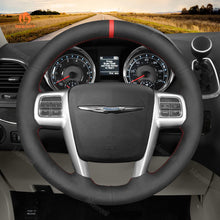 Charger l'image dans la visionneuse de galerie, MEWANT Hand Stitch Leather Suede Car Steering Wheel Cover for Chrysler 200 300 Town and Country (Town & Country) Grand Voyager - Alcantara, Leather, Carbon Fiber, Easy Install, Non - Slip, Best Steering Wheel Cover