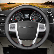 Charger l'image dans la visionneuse de galerie, MEWANT Hand Stitch Leather Suede Car Steering Wheel Cover for Chrysler 200 300 Town and Country (Town & Country) Grand Voyager - Alcantara, Leather, Carbon Fiber, Easy Install, Non - Slip, Best Steering Wheel Cover