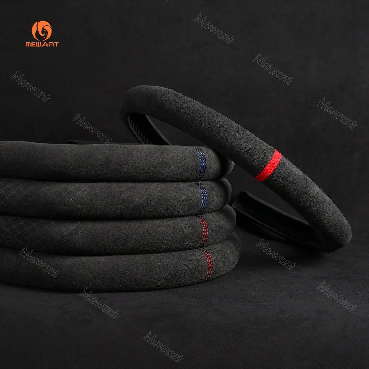 New 5D Sport Alcantara  Universal Steering Wheel Wrap - Mewant Cover