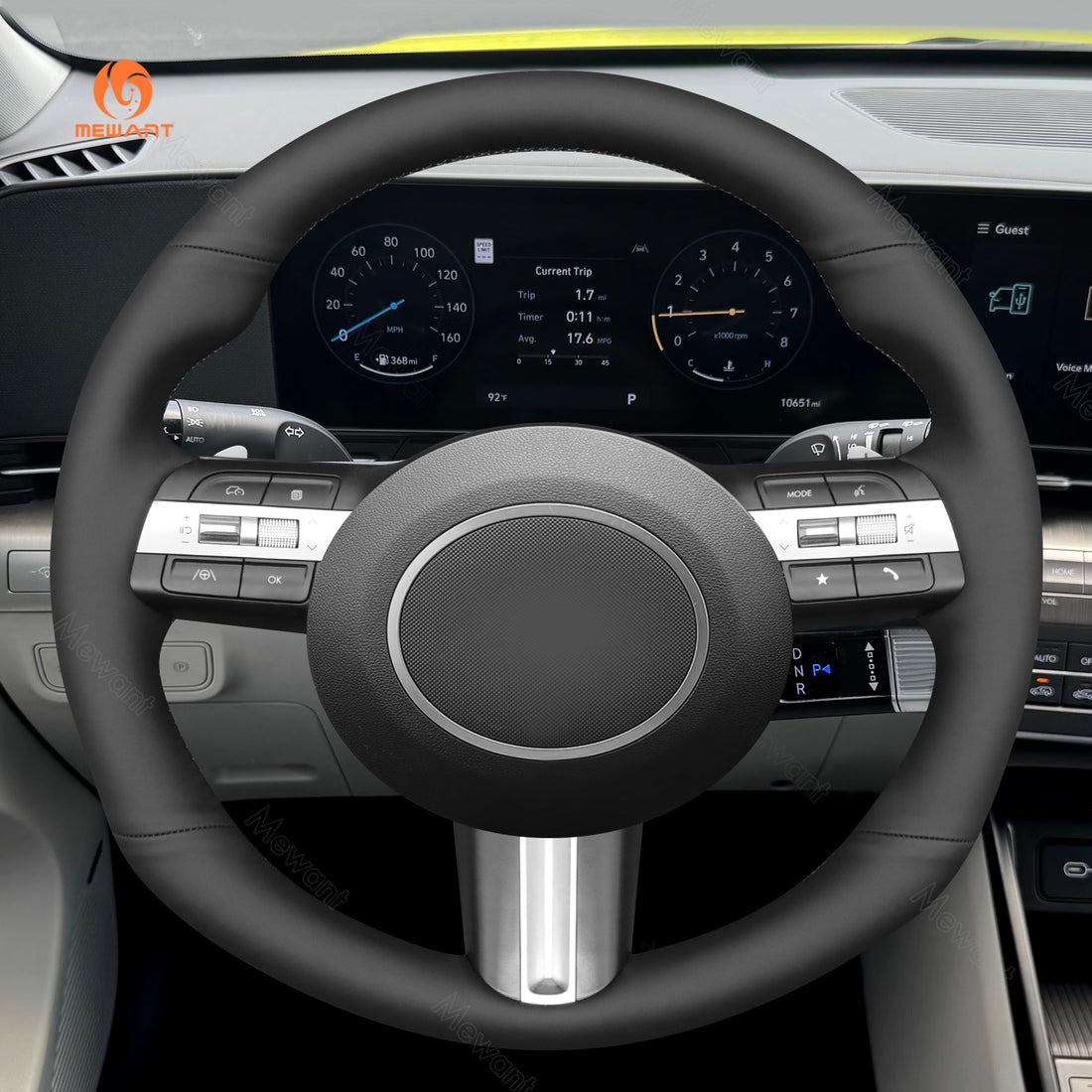 MEWANT Steering Wheel Cover for Hyundai Sonata Kona 2024-2025 / Tucson 2025