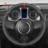 MEWANT Black Leather Suede Car Steering Wheel Cover for Chevrolet Camaro