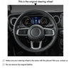 MEWANT Black Leather Suede Car Steering Wheel Cover for Jeep Gladiator (JT)  / Wrangler (JL) / Wrangler Unlimited / Gladiator (JT)