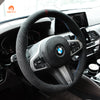 MEWANT Black Alcantara Car Steering Wheel Cover for BMW G20 F44 G22 G26 G30 G32 G11 G14 G15 G16 G01 G02 G05 G06 G07 G29