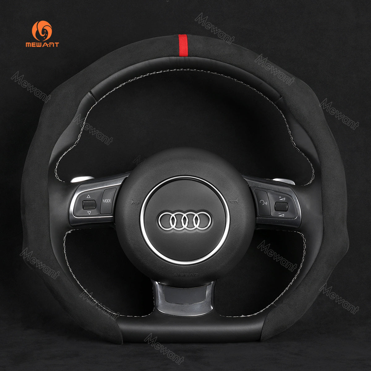 MEWANT Alcantara Universal Car Steering Wheel Cover for Most Audi Mercedes Benz BMW VW Subaru Hyundai Kia...