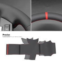 Lade das Bild in den Galerie-Viewer, MEWANT Black Leather Suede Car Steering Wheel Cover for for Land Rover LR2 (L359) / Freelander 2 II(L359)
