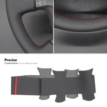 Load image into Gallery viewer, MEWANT Black Leather Suede Car Steering Wheel Cover for Nissan Stagea
