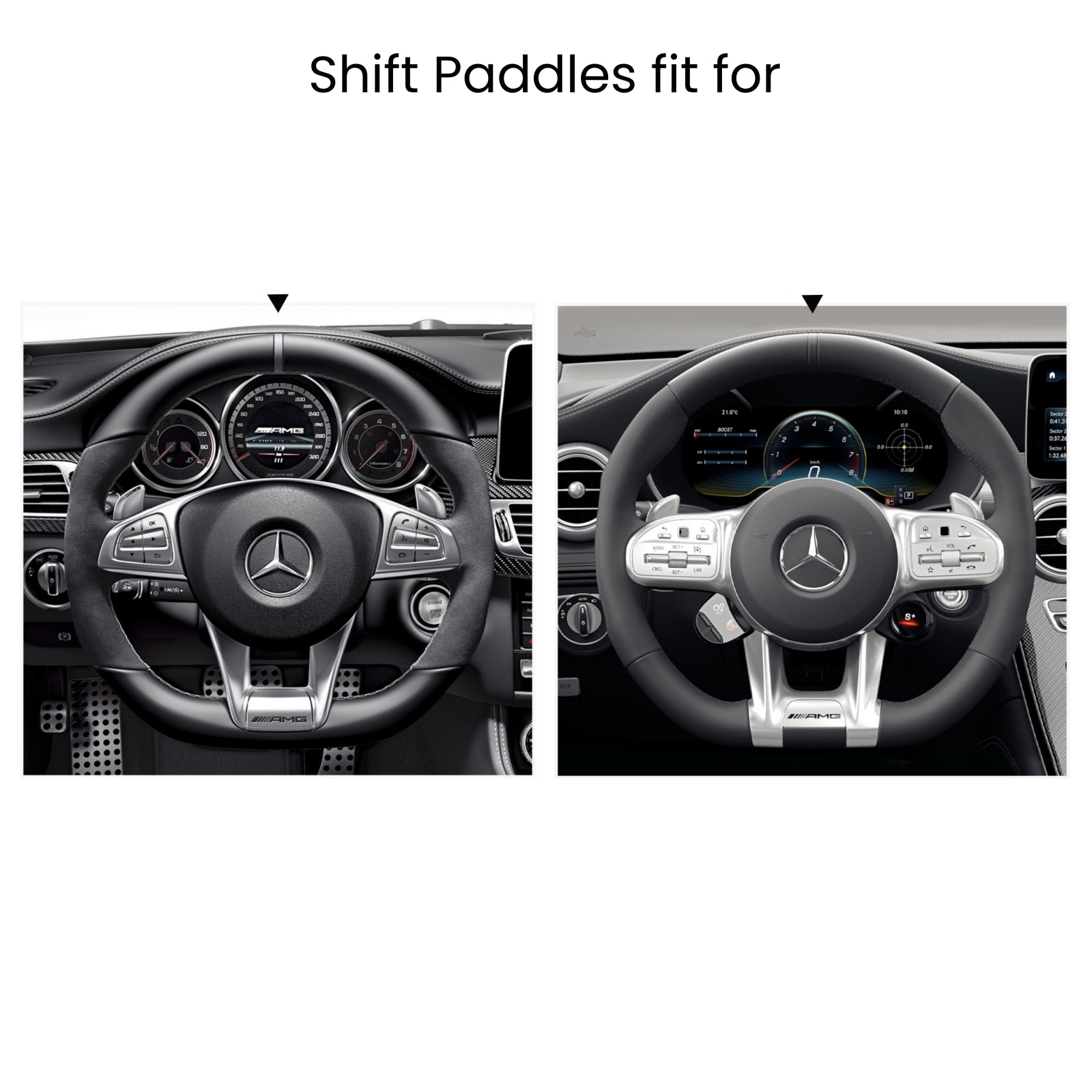 Mewant Paddle al volante in lega di alluminio e fibra di carbonio per AMG GT C190 R190 2016-2019/AMG C 63 W205 2015-2018/AMG C 63 S W205 2015-2018/AMG CLA 45 C117 2015-2019