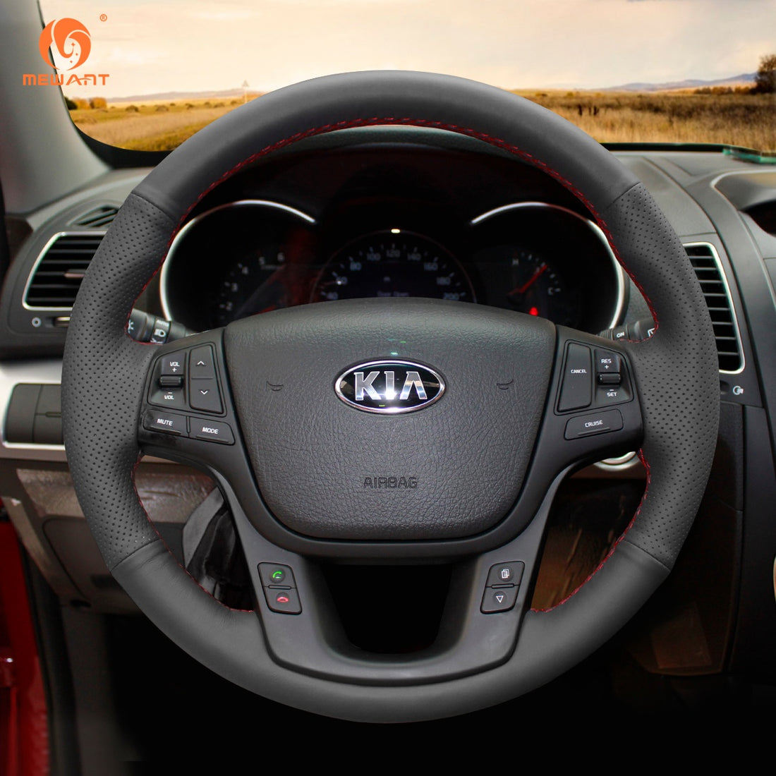 MEWANT Steering Wheel Cover for Kia Sorento Cadenza Sorento 2 2009-2016