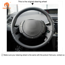 Cargue la imagen en el visor de la Galería, MEWANT Black Leather Suede Car Steering Wheel Cover for Citroen C4 Picasso/ Grand C4
