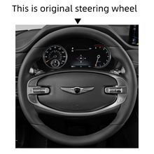 Cargue la imagen en el visor de la Galería, MEWAN Genuine Leather Car Steering Wheel Cove for Genesis GV80 2021 2022
