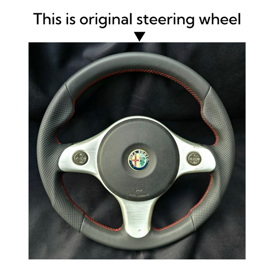 MEWAN Genuine Leather Car Steering Wheel Cove for Alfa Romeo 159 TI