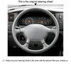 MEWANT Real Leather Alcantara Car Steering Wheel Cover for Mitsubishi L200 /Triton