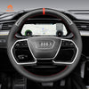 MEWANT Leather Suede Car Steering Wheel Cover for Audi A8/A8 L /A8 Quattro/S8 Quattro