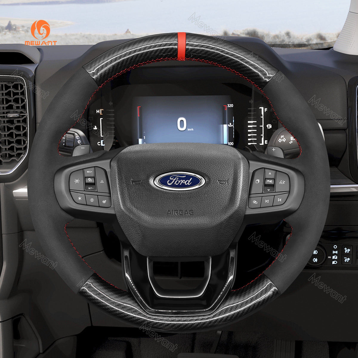 Car steering wheel cover for Ford Range / Everest 2022-2023
