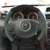 MEWANT Hand Stitch Car Steering Wheel Cover for Renault Megane Scenic2 (Grand Scenic) Kangoo