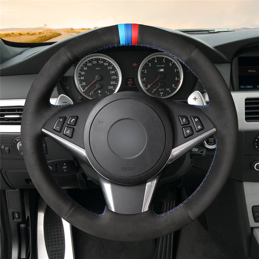 MEWANT Steering Wheel Cover for BMW 5&6 Series E60 E61 E63 E64 2003-2010