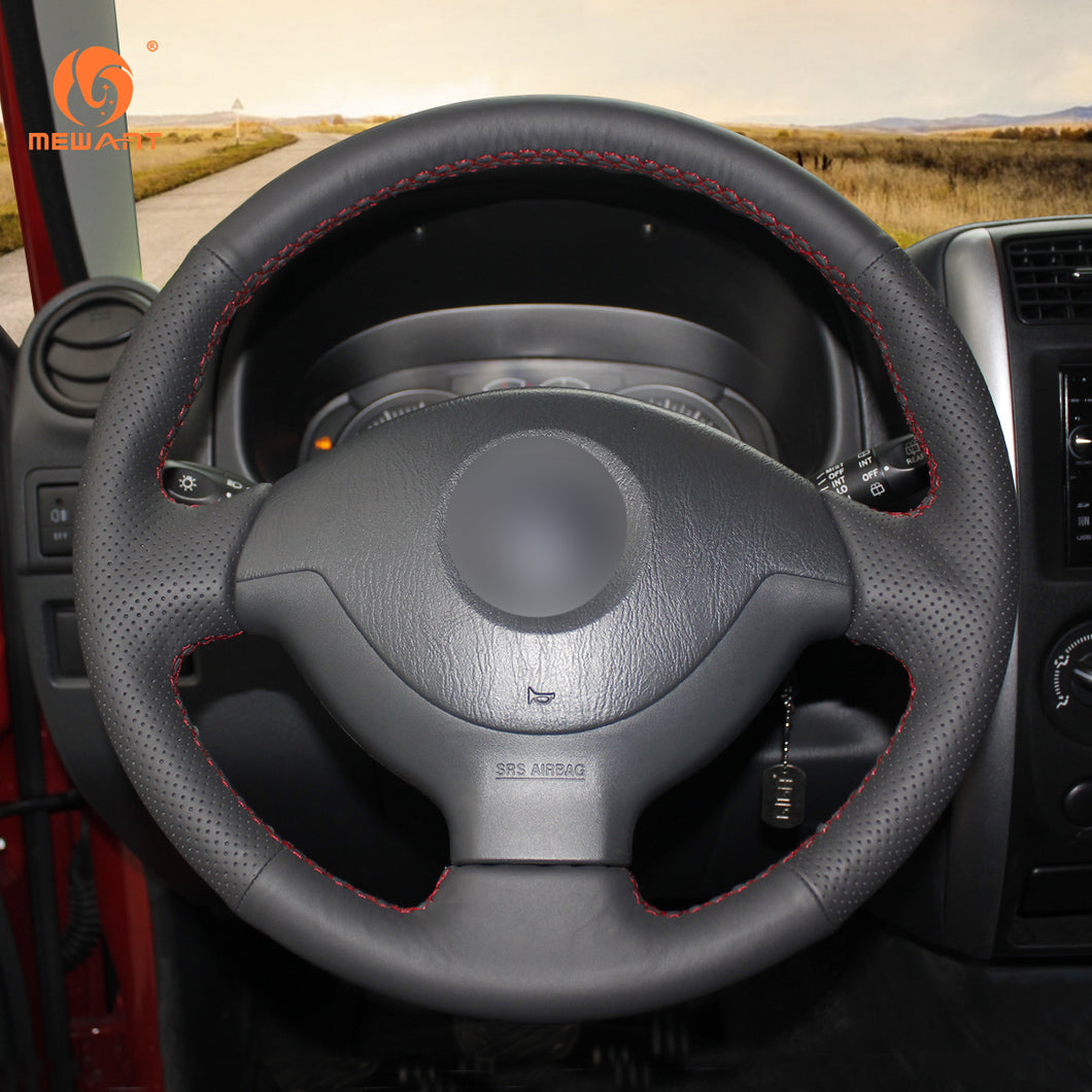 MEWAN Genuine Leather Car Steering Wheel Cove for Suzuki Jimny