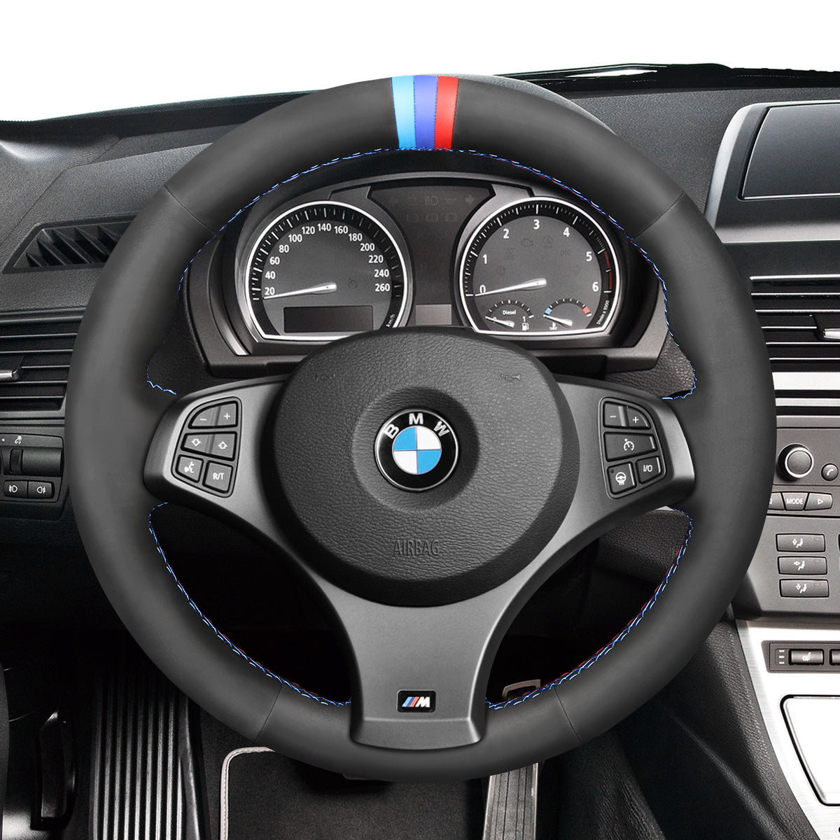 MEWANT Car Steering Wheel Cover for BMW X3 E83