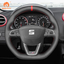 Cargue la imagen en el visor de la Galería, MEWAN Genuine Leather Car Steering Wheel Cove for SEAT Leon (5F)/ Ibiza (6F)/ Alhambra (7N)/ Arona/ Ateca/ Tarraco/ Toledo
