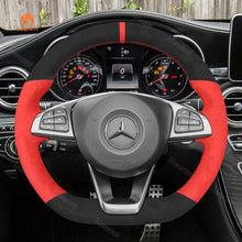 Carica l&#39;immagine nel visualizzatore di Gallery, Car Steering Wheel Cover for Mercedes Benz W176 W246 W205 C117 C218 X218 W213 X253 C253
