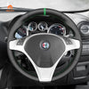 Simplemente lee de fibra de carbono de Athsuede protector para volante de coche para Alfa Romeo Giulietta 2010-2014/MiTo 2008-2015