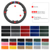 MEWANT Black Suede Leather Matte PU Carbon Fiber Car Steering Wheel Cover Braids for Kia Stinger 2017 2018 2019 2020