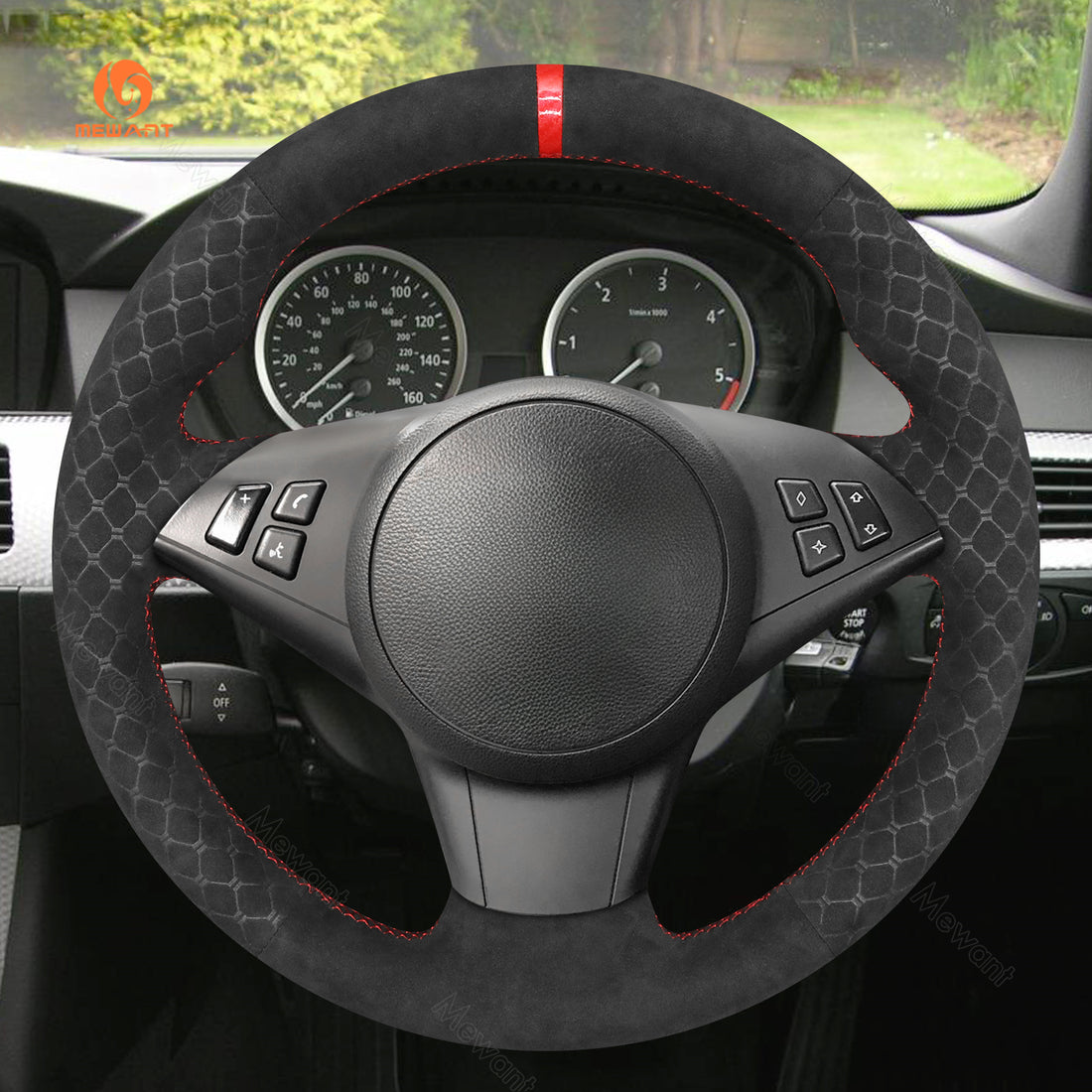MEWANT Steering Wheel Cove for BMW 5 Series 6 Series E60 E61 E63 E64 2003-2010