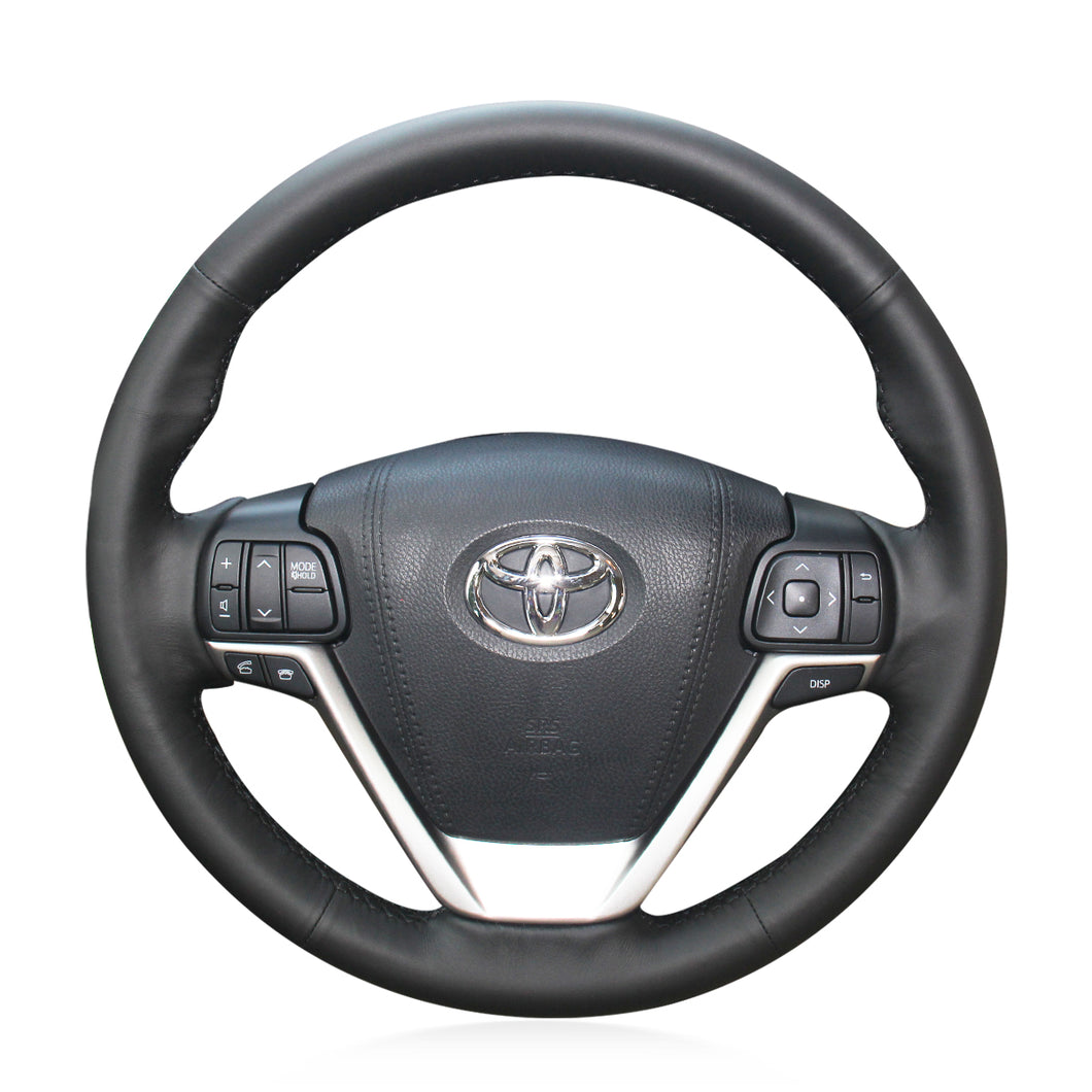 MEWAN Genuine Leather Car Steering Wheel Cove for Toyota Highlander/ Sienna