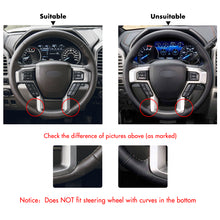Load image into Gallery viewer, Car steering wheel cover for Ford F-150 2015-2020 / F-250 2017-2021 / F-350 2017-2021 / F-450 2017-2021 / F-550 2017-2021 / F-600 2020-2021 / F-650 2021 / F-750 2021
