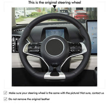 Load image into Gallery viewer, MEWANT Black Leather Suede Car Steering Wheel Cover for BYD Atto 3 / Dolphin
