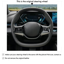 Lade das Bild in den Galerie-Viewer, MEWANT Real Leather Car Steering Wheel Cover for BMW 5 Series G60 (Sedan)/ i5 G60/ G61 (Touring)/  i5 G60 (Sedan)/ G61 (Touring)/ G60 (Saloon)/ G61 (Estate)

