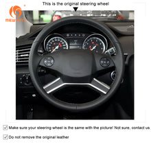 Load image into Gallery viewer, MEWANT Black Leather Suede Car Steering Wheel Cover for Mercedes Benz GL-Class X164/ M-Class W164/ R-Class
