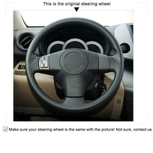 Load image into Gallery viewer, MEWAN Genuine Leather Car Steering Wheel Cove for Toyota RAV4/ Yaris/ Yaris (Vitz)/ Urban Cruiser/ Passo Sette/ Vanguard/ Ist
