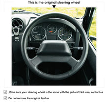 Carica l&#39;immagine nel visualizzatore di Gallery, MEWAN Genuine Leather Car Steering Wheel Cove for Land Rover Defender

