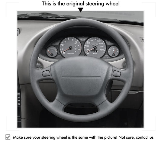 MEWANT Hand Stitch Car Steering Wheel Cover for Honda Civic EJ EG EJ1 EJ2 EG6 EG9/ del Sol/ Integra