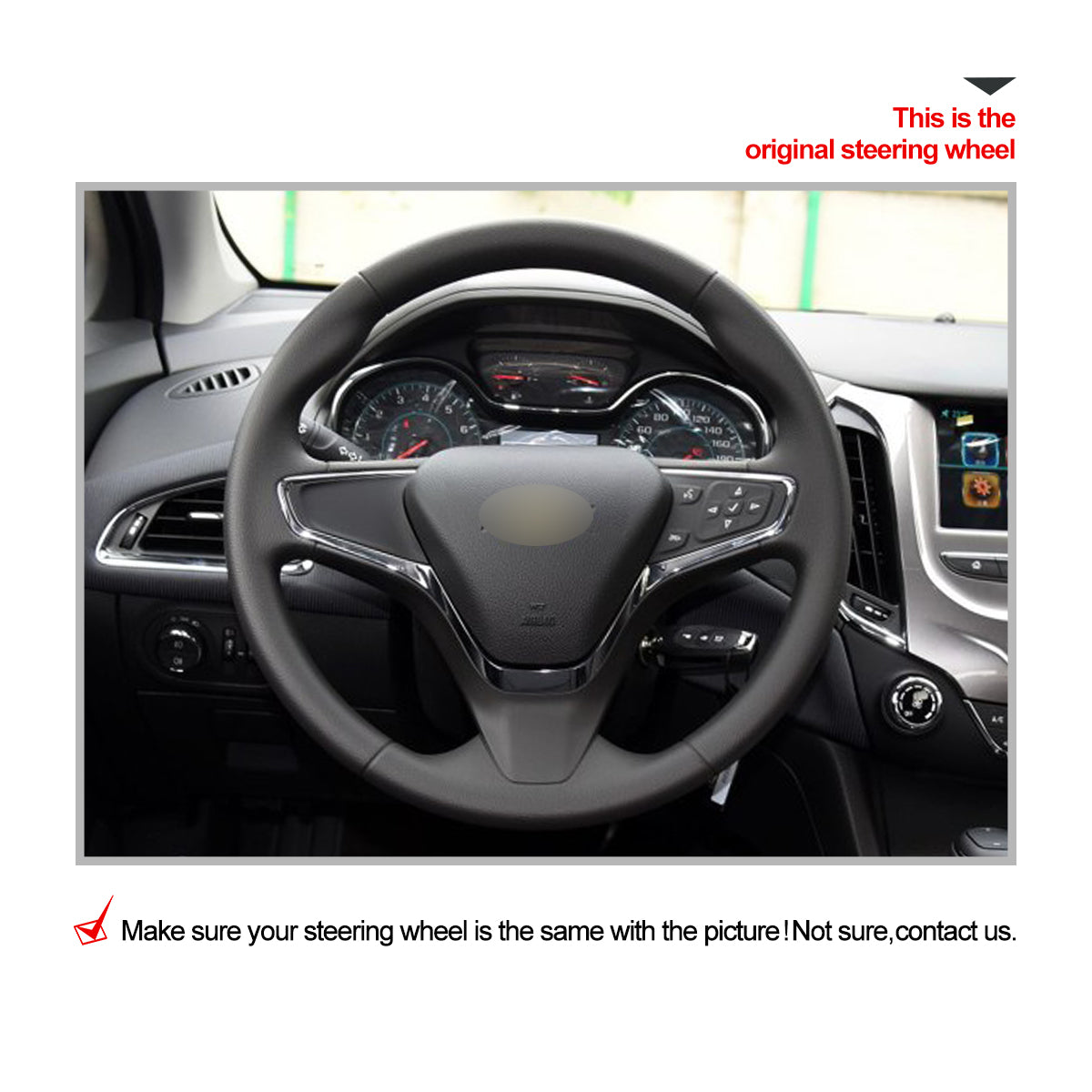 Car Steering Wheel Cover for Chevrolet Cruze 2015 /Volt 2016 2017/ New Cruze