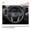 MEWANT Hand Stitch Car Steering Wheel Cover for GMC Sierra 1500 Limited 2022 Sierra 3500 Yukon (XL)