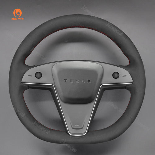 Car Steering Wheel Cover for Tesla Model S Base Plaid 2021