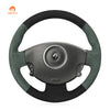 MEWANT-Protector para volante de coche, cosido a mano, para Renault Megane Scenic2 (Grand Scenic) Kangoo