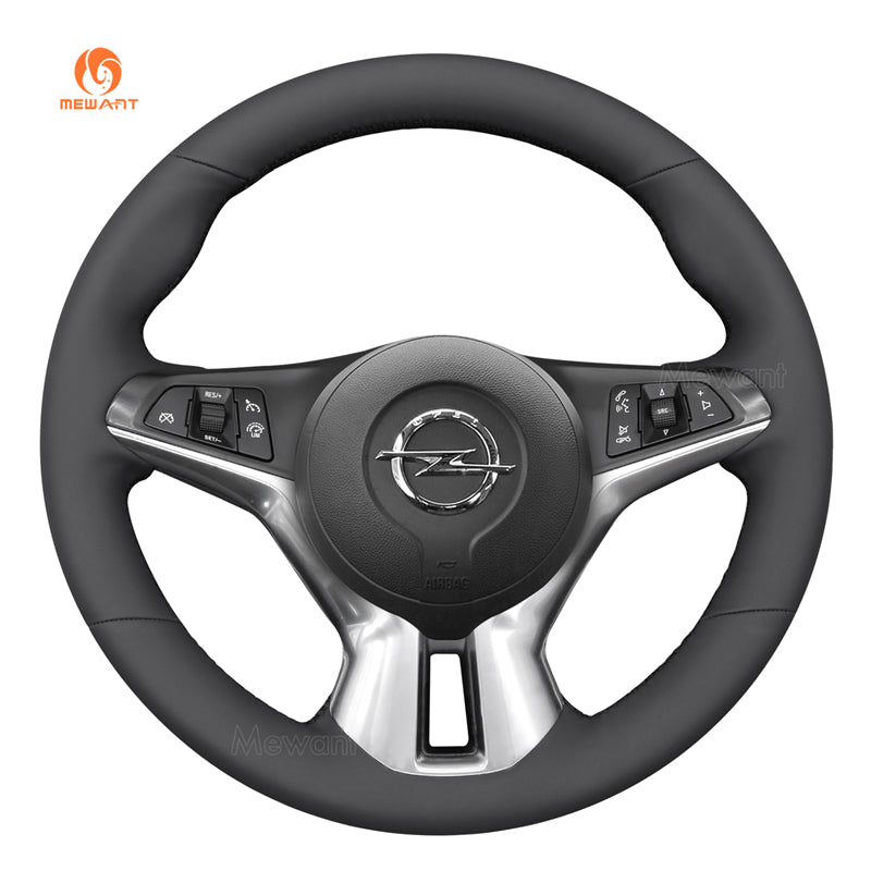 MEWANT Hand Stitch Car Steering Wheel Cover for Opel Adam 2012-2020