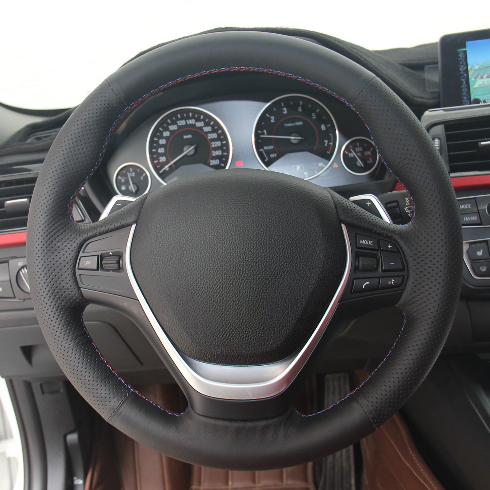 MEWANT Steering Wheel Cover for BMW 2/3/4 Series F22 F23 F33 F34 2014-2020