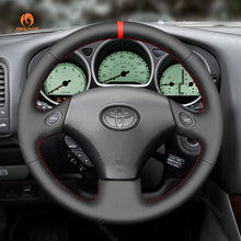 Lade das Bild in den Galerie-Viewer, MEWANT Black Leather Suede Car Steering Wheel Cover for Toyota Aristo 1998-2005
