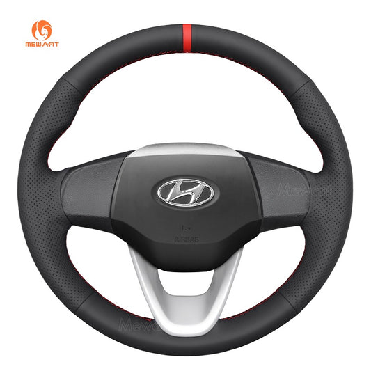 MEWANT Hand Stitch Car Steering Wheel Cover for Hyundai Venue 2020-2021