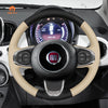 Car Steering Wheel Cover for Fiat 500 2015-2021 / 500C 2016-2021