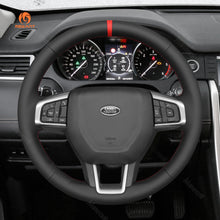Load image into Gallery viewer, MEWANT Black Leather Suede Car Steering Wheel Cover for Land Rover Discovery Sport (L550)
