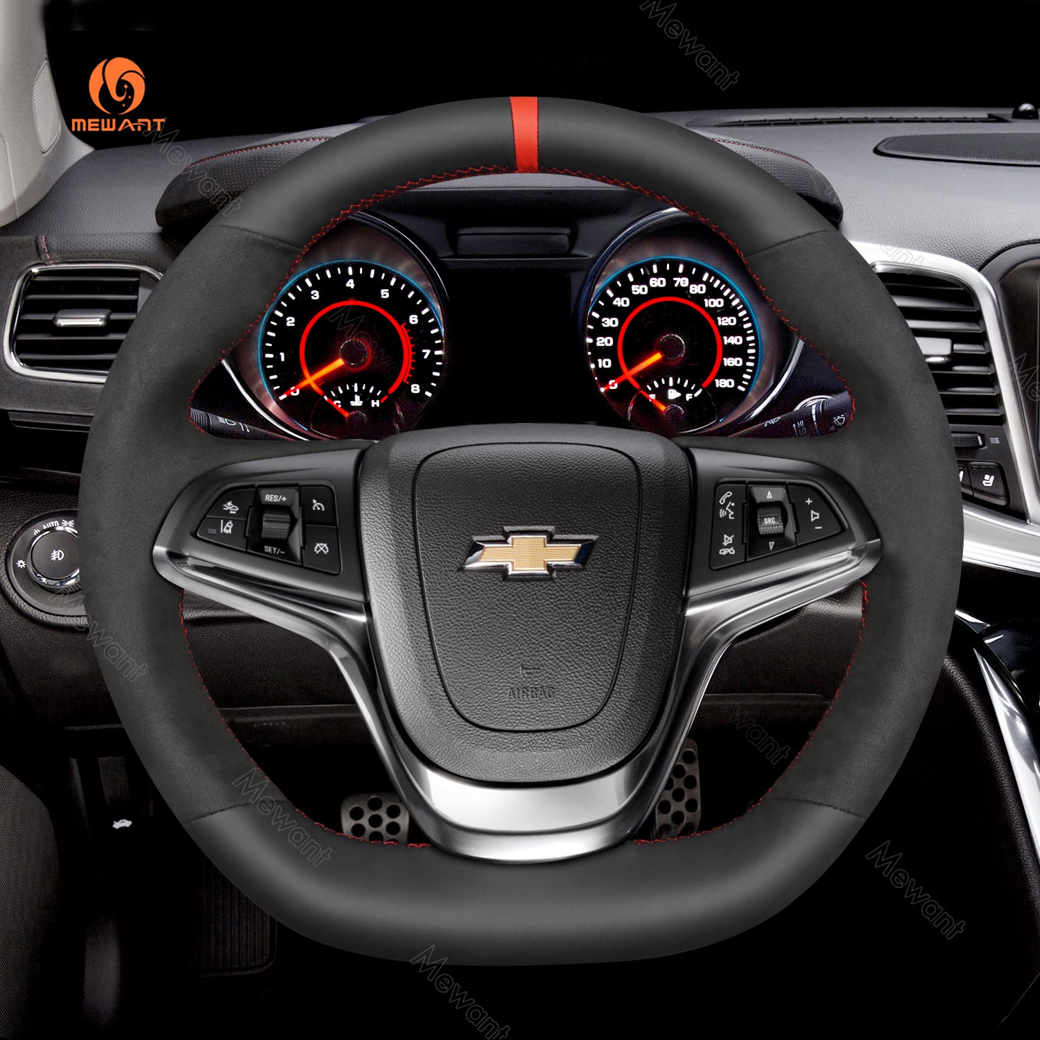 Car Steering Wheel Cover for Chevrolet SS 2014-2017